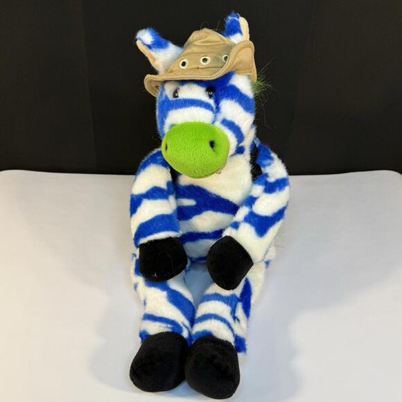 Other - 20" Vintage 1998 Zany Brainy Zipes Zebra Plush Toy W/ Baby Zebra